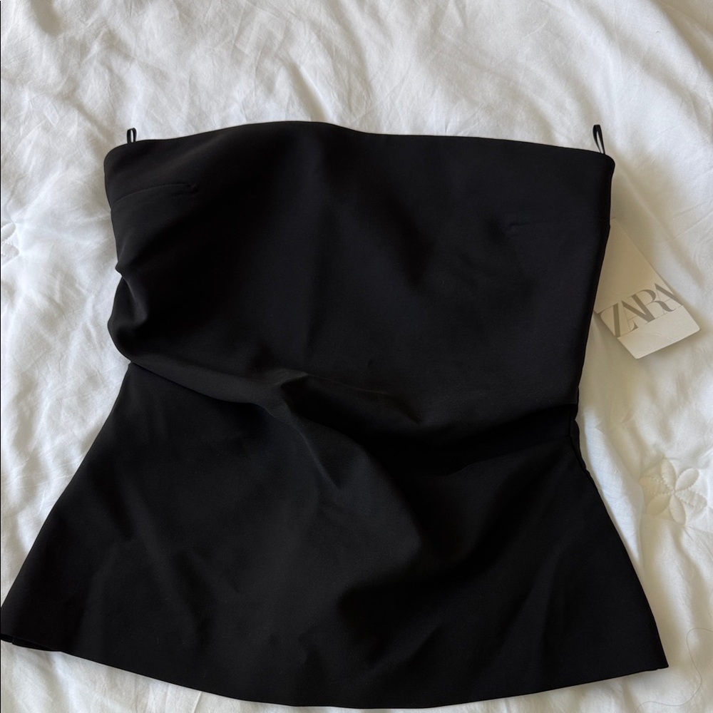 Zara Black Strapless Camisole Top